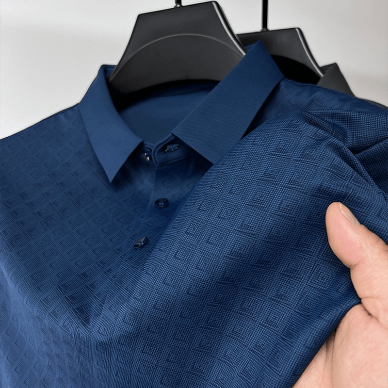 Silky Patterned Polo for Men - Montford & Co