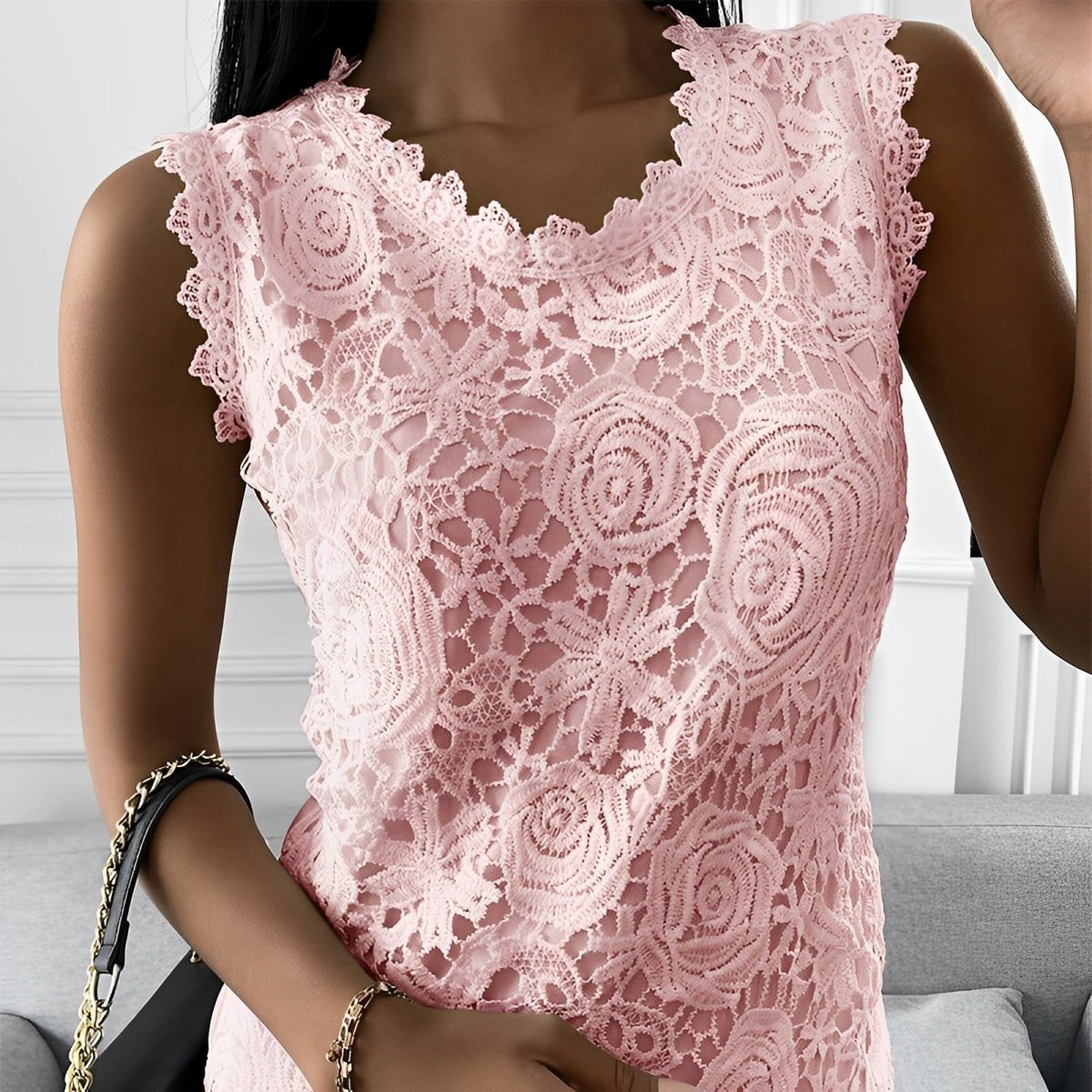 Sleeveless Lace Blouse - Montford & Co