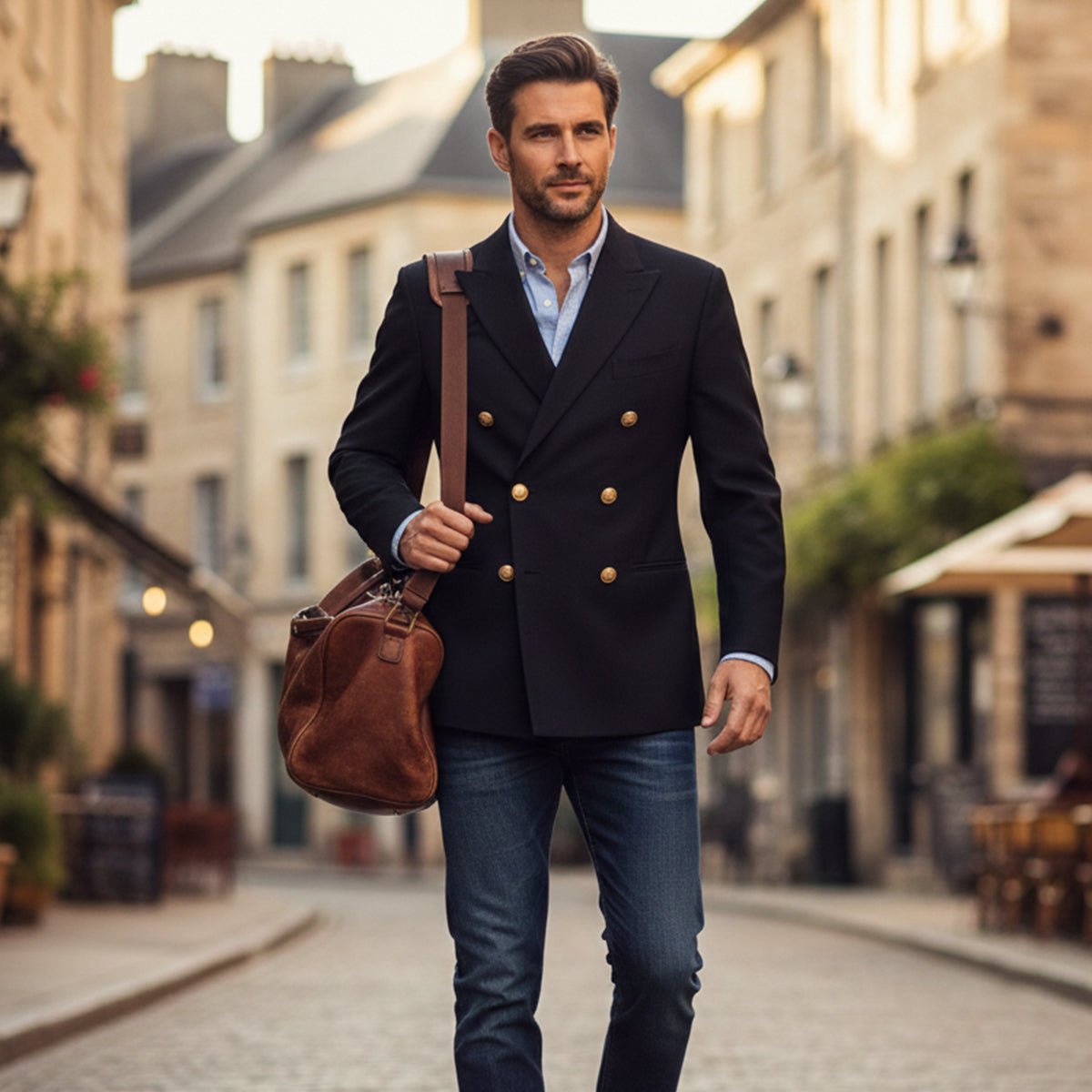 Slim Fit Double Breasted Casual Shirt - Montford & Co