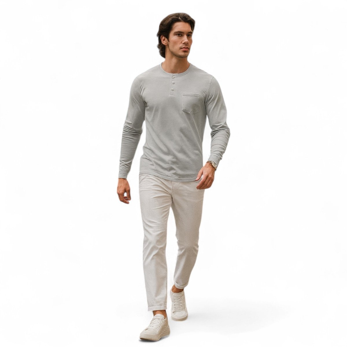 Slim Fit Henley Shirt - Montford & Co