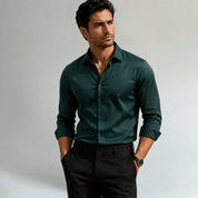 Slim Fit Stretch Button Down Casual Shirt - Montford & Co