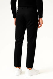 Stretch Cotton Chino Pants Khaki Straight Fit - Montford & Co