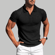Stretch Ribbed Summer Polo Shirt - Montford & Co