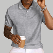 Textured Button - Up Polo Shirt - Montford & Co
