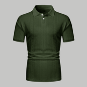 Textured Button - Up Polo Shirt - Montford & Co