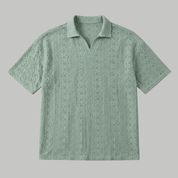 Textured Knit Polo Shirt - Montford & Co