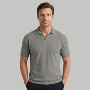 Textured Knit Polo Shirt - Montford & Co