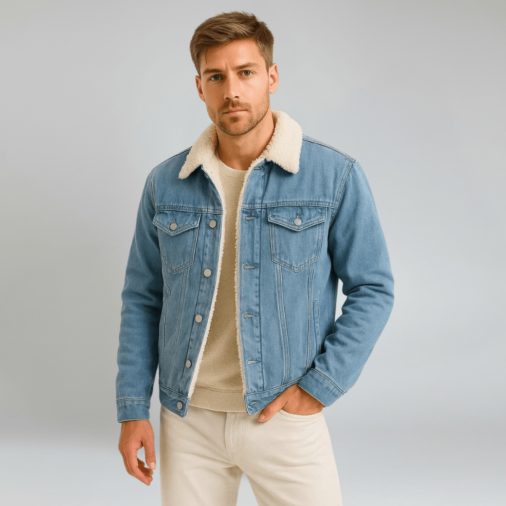 Thickened Denim Fleece Jacket - Montford & Co