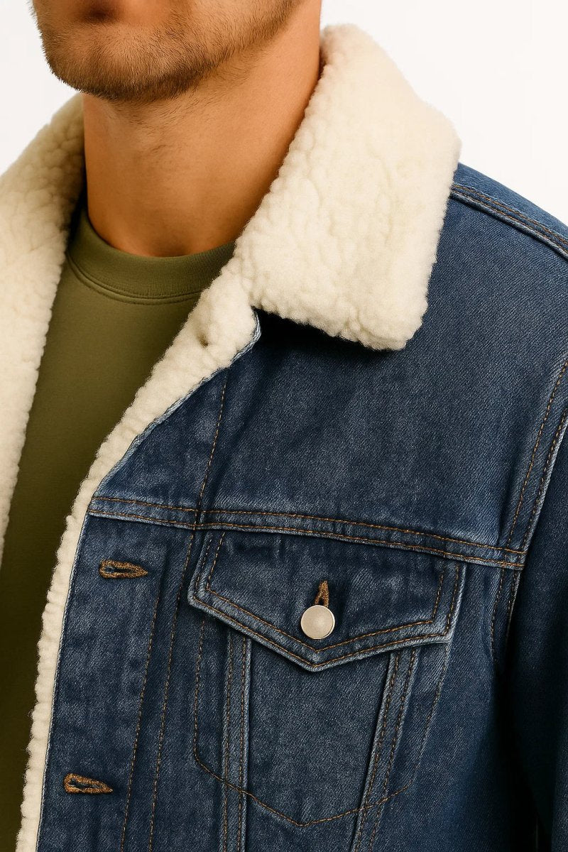 Thickened Denim Fleece Jacket - Montford & Co