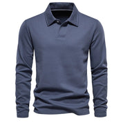 Top – Mens – All Season – Heren Poloshirt Lange Mouwen met Klassieke Polokraag – Montford Co - Montford & Co