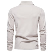 Top – Mens – All Season – Heren Poloshirt Lange Mouwen met Klassieke Polokraag – Montford Co - Montford & Co
