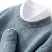 Top – Mens – All Season – Herentrui van 100% Merinowol met Ronde Hals – Montford Co - Montford & Co