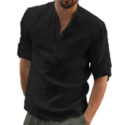 Top – Mens – All Season – Men's Casual Linen Shirt – Montford Co - Montford & Co