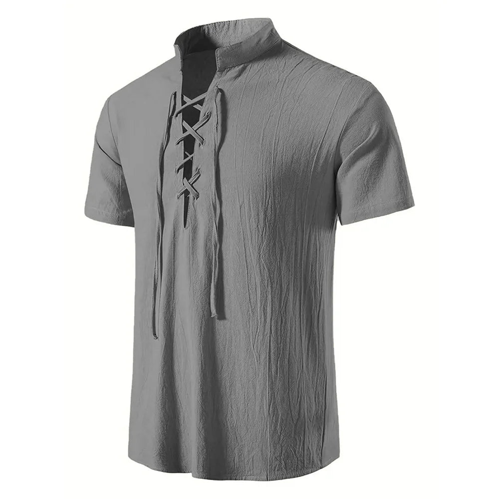 Top – Mens – All Season – Men's Lightweight Breathable Cotton Linen Shirt – Montford Co - Montford & Co