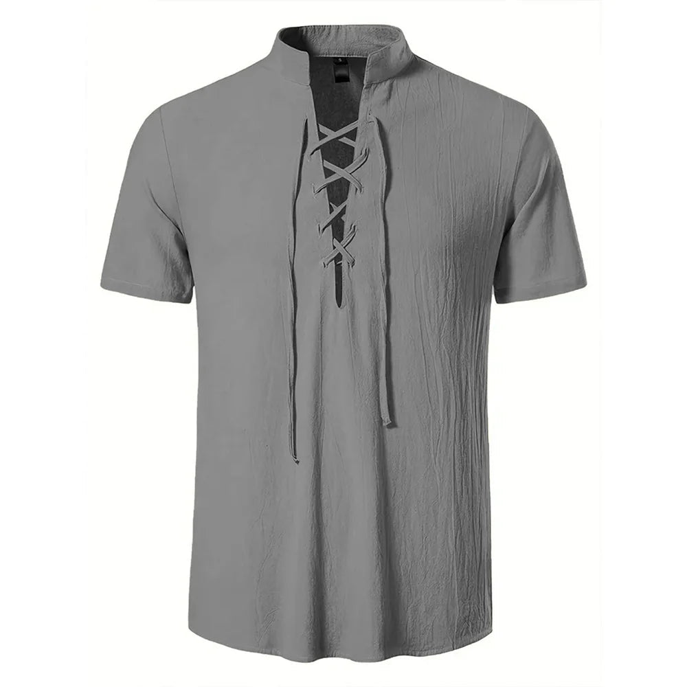 Top – Mens – All Season – Men's Lightweight Breathable Cotton Linen Shirt – Montford Co - Montford & Co