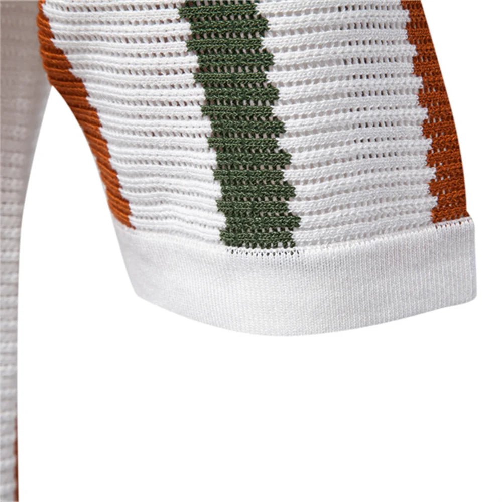 Top – Mens – All Season – Men's Ribbed Knit Polo Shirt – Montford Co - Montford & Co