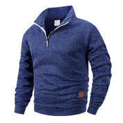 Top – Mens – All Season – Men's Standing Collar Half Zipper Sportswear Long Sleeve Sweatshirt – Montford Co - Montford & Co