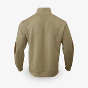 Top – Mens – Autumn & Winter – Heren Luxe Trui met Kabelpatroon en Elleboogstukken – Montford Co - Montford & Co