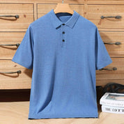 Top – Mens – Spring &amp; Summer – 100% Merino Wool Short Sleeve Polo Sweater – Montford Co - Montford & Co