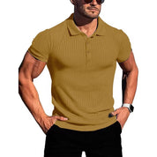 Top – Mens – Spring &amp; Summer – Men's High Stretch Vertical Short - Sleeved Polo Shirt – Montford Co - Montford & Co