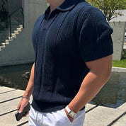 Top – Mens – Spring & Summer – Casual Mens Mesh Polo Shirt – Montford Co - Montford & Co