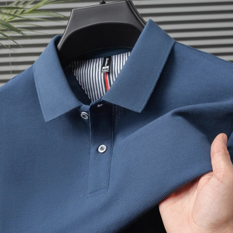 Top – Mens – Spring & Summer – Men's Pure Cotton Short Sleeved Polo Shirt – Montford Co - Montford & Co