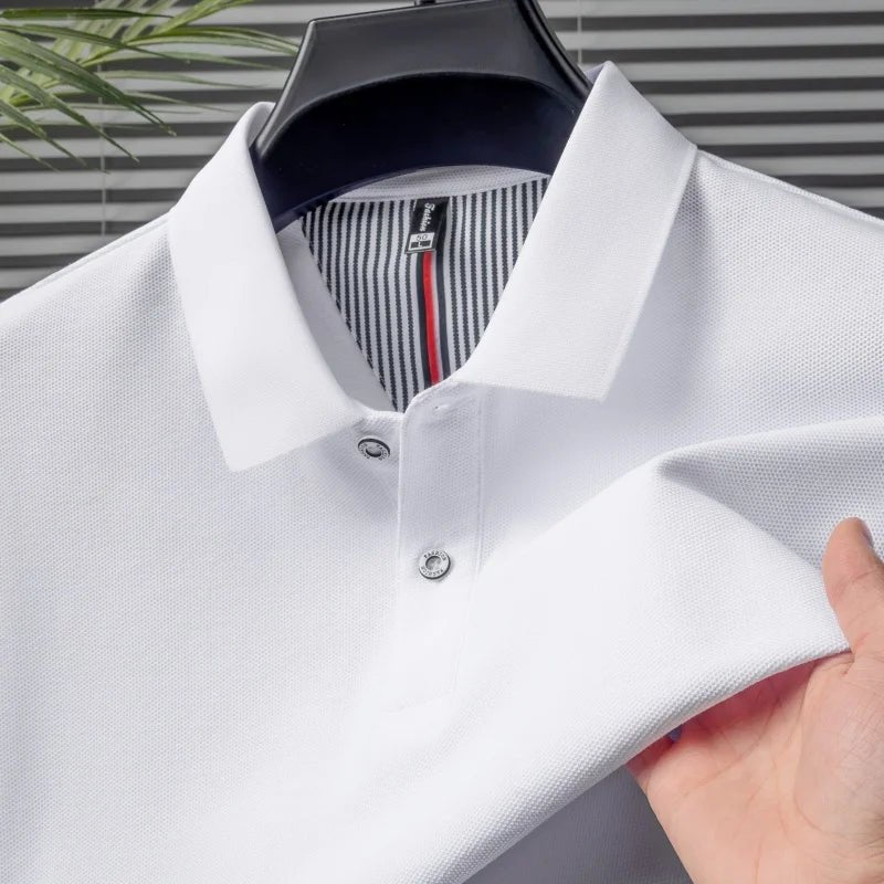 Top – Mens – Spring & Summer – Men's Pure Cotton Short Sleeved Polo Shirt – Montford Co - Montford & Co