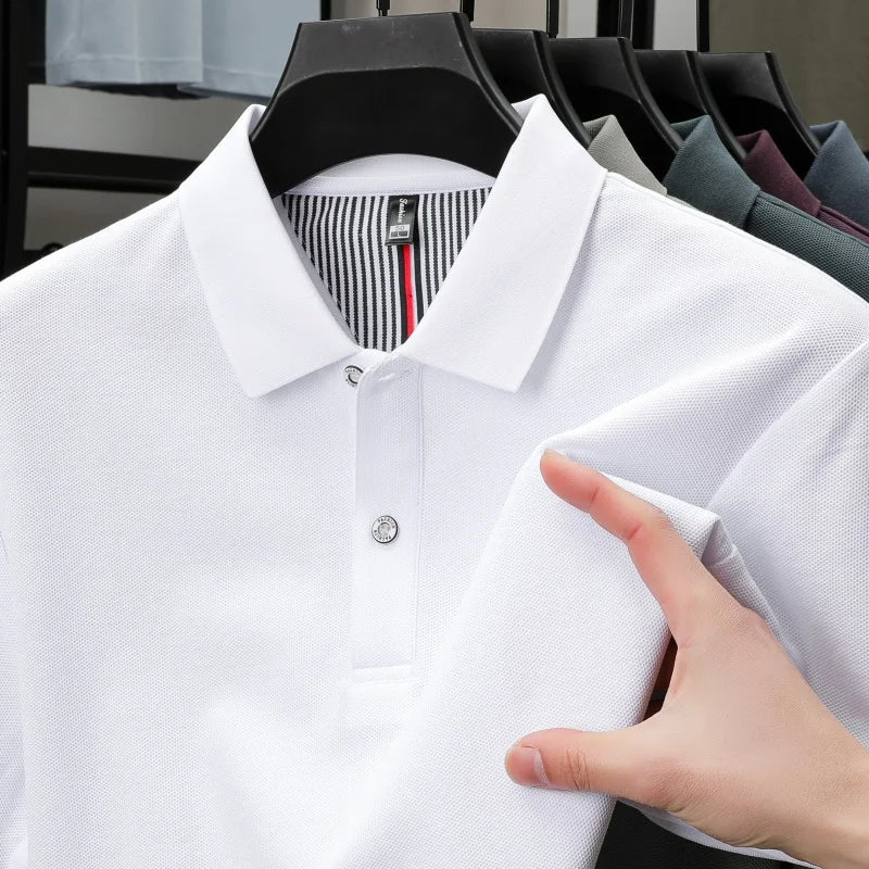 Top – Mens – Spring & Summer – Men's Pure Cotton Short Sleeved Polo Shirt – Montford Co - Montford & Co
