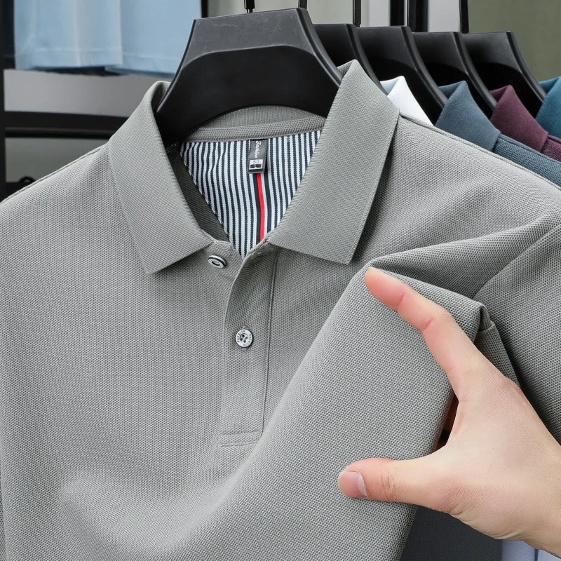 Top – Mens – Spring & Summer – Men's Pure Cotton Short Sleeved Polo Shirt – Montford Co - Montford & Co