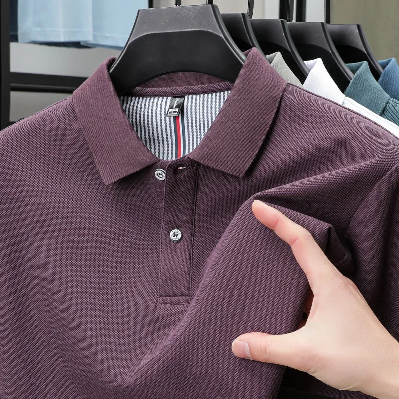 Top – Mens – Spring & Summer – Men's Pure Cotton Short Sleeved Polo Shirt – Montford Co - Montford & Co