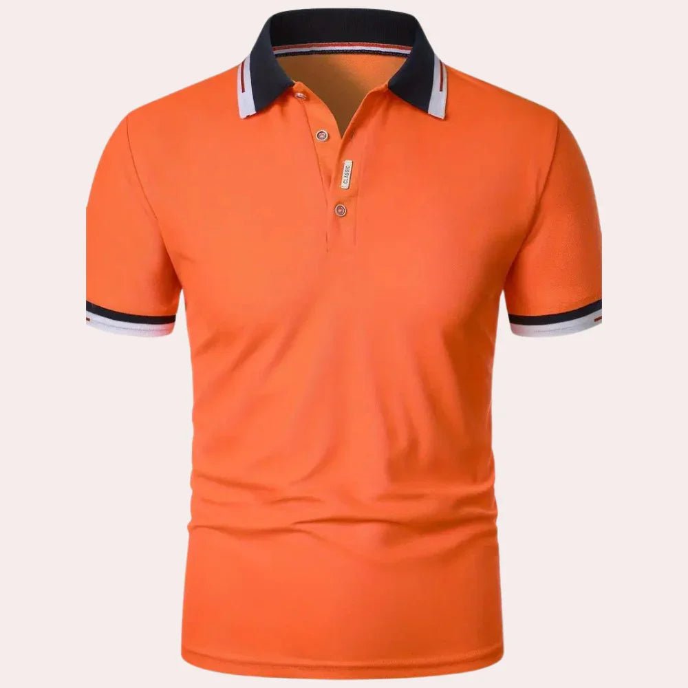 Top – Mens – Spring & Summer – Oranje Heren Poloshirt – Montford Co - Montford & Co