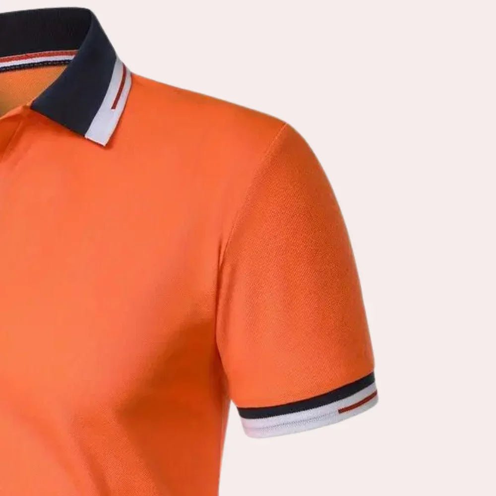 Top – Mens – Spring & Summer – Oranje Heren Poloshirt – Montford Co - Montford & Co