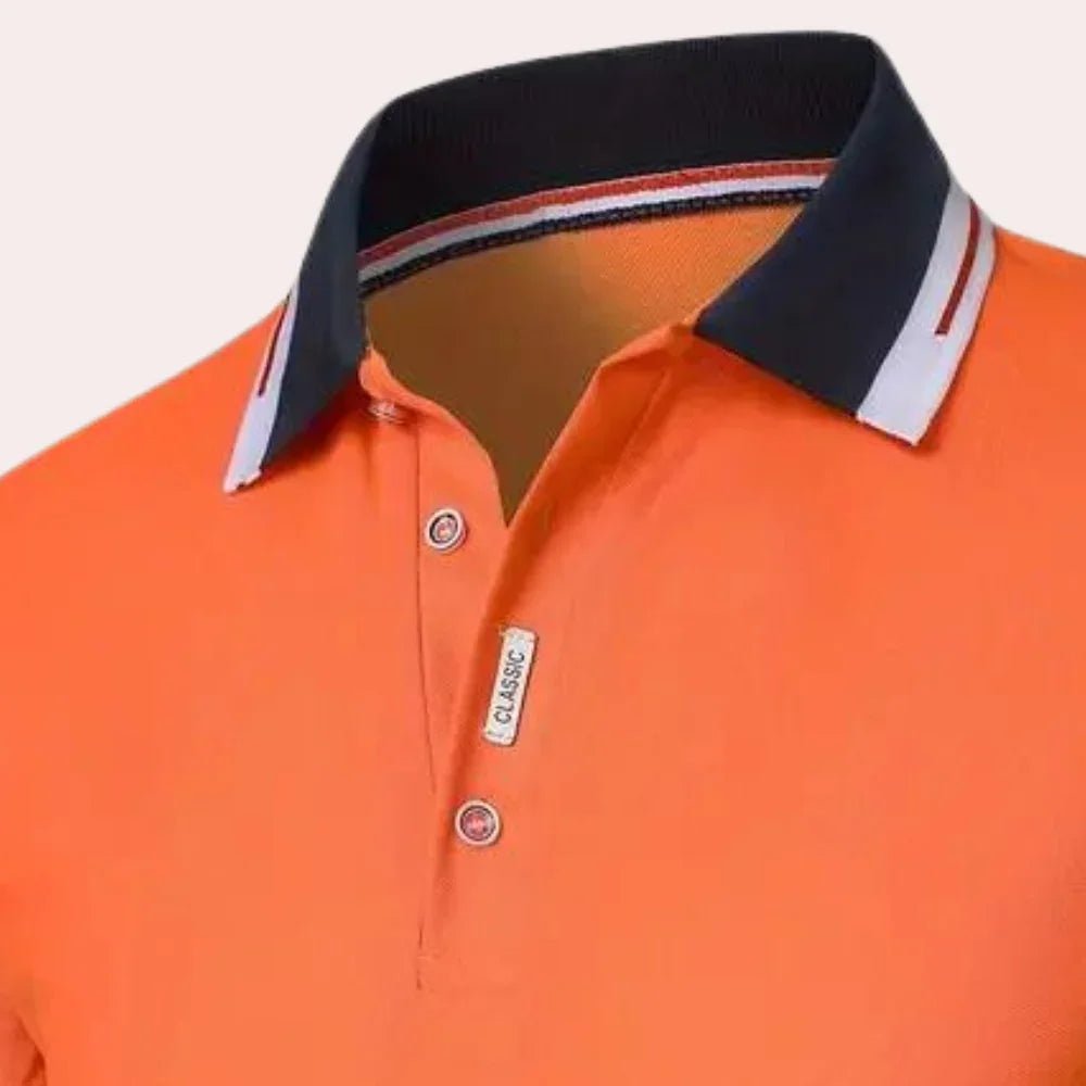 Top – Mens – Spring & Summer – Oranje Heren Poloshirt – Montford Co - Montford & Co