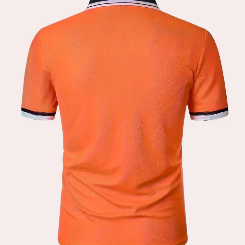 Top – Mens – Spring & Summer – Oranje Heren Poloshirt – Montford Co - Montford & Co