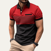 Trendy Slim Fit Striped Polo Shirt - Montford & Co