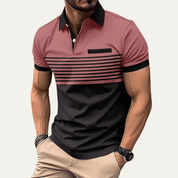 Trendy Slim Fit Striped Polo Shirt - Montford & Co
