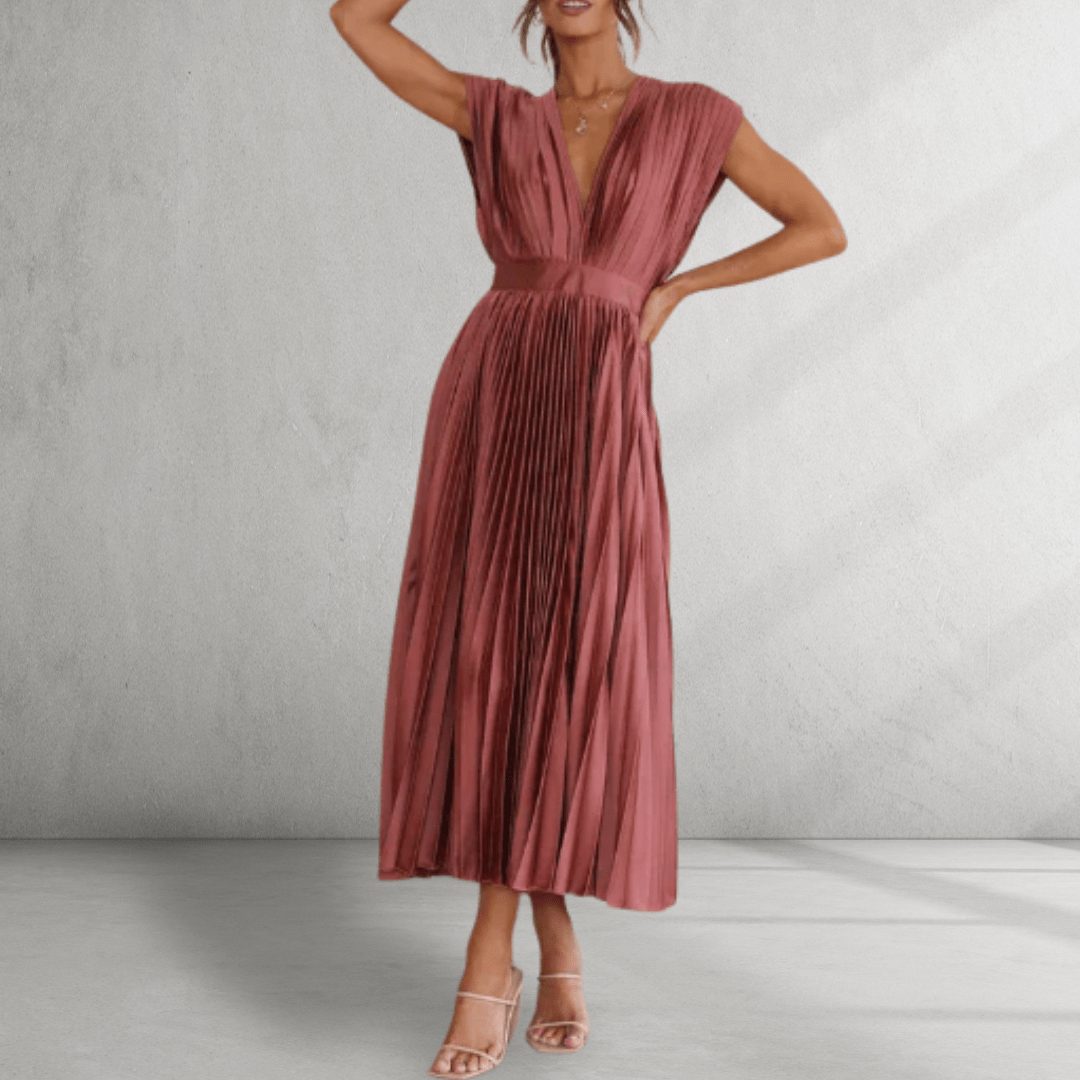 V - neck maxi dress - Montford & Co