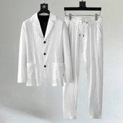 Vacation Suit Set with Wrinkled Texture - Montford & Co
