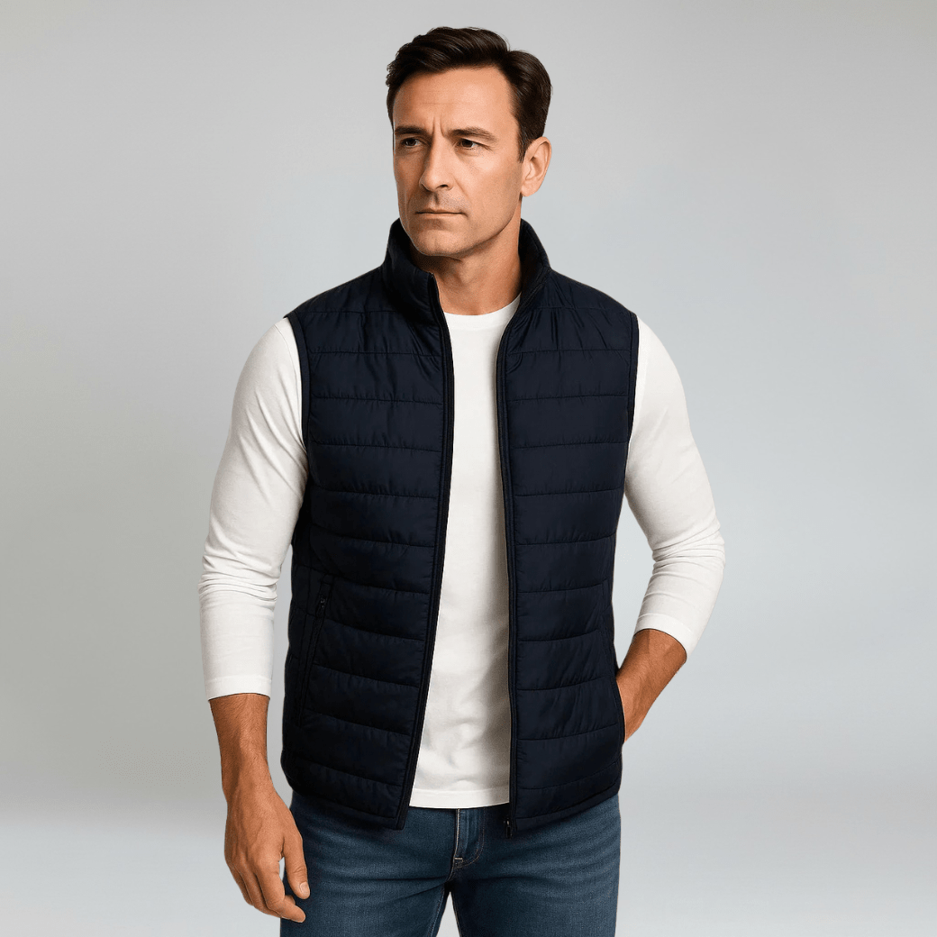 Vest Cotton - Filled Sleeveless Winter Vest - Montford & Co