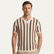 Vintage Striped Knit Polo Shirt - Montford & Co