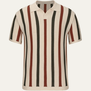 Vintage Striped Knit Polo Shirt - Montford & Co