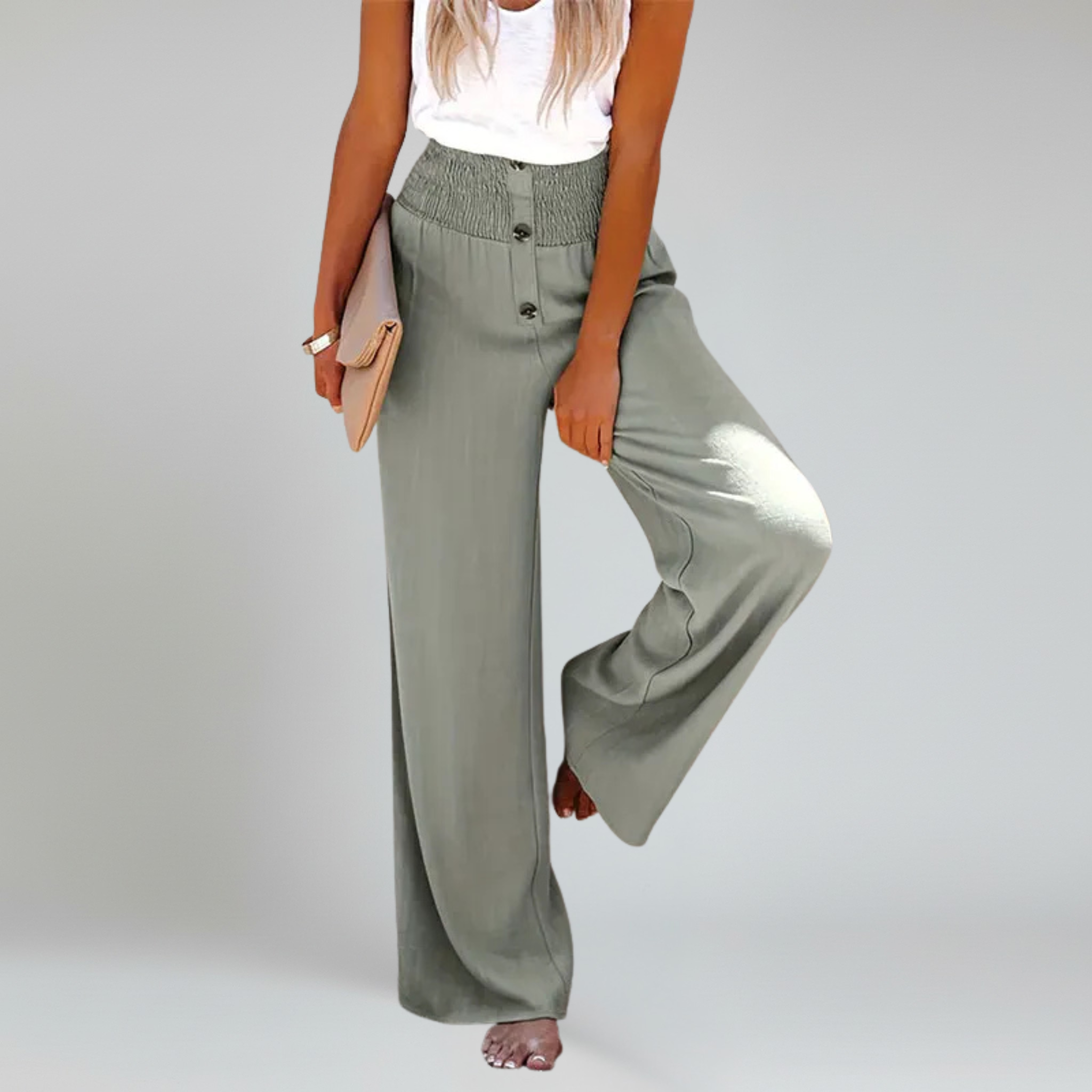 Wide Leg Trousers – Breathable Comfort for Summer Days - 2
