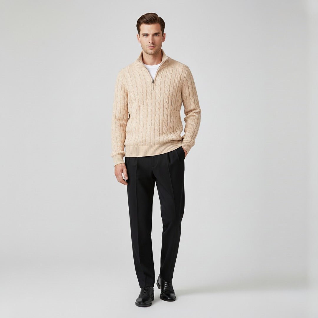 Zip Cable Sweater Trousers Set - Montford & Co